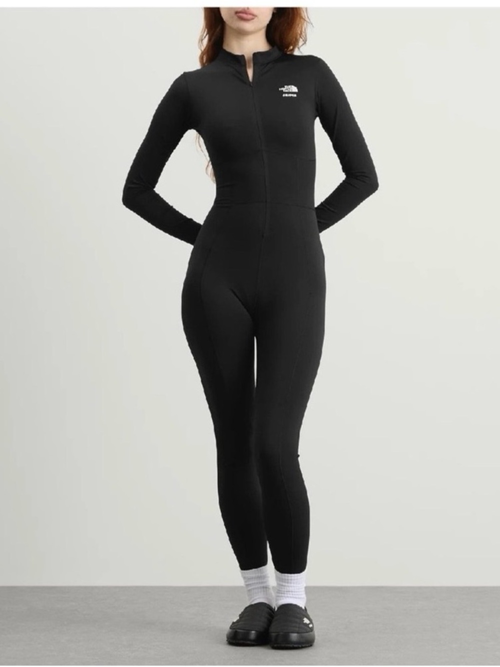 The North Face Skims ,Black Fitted Zip-Front bodysuit